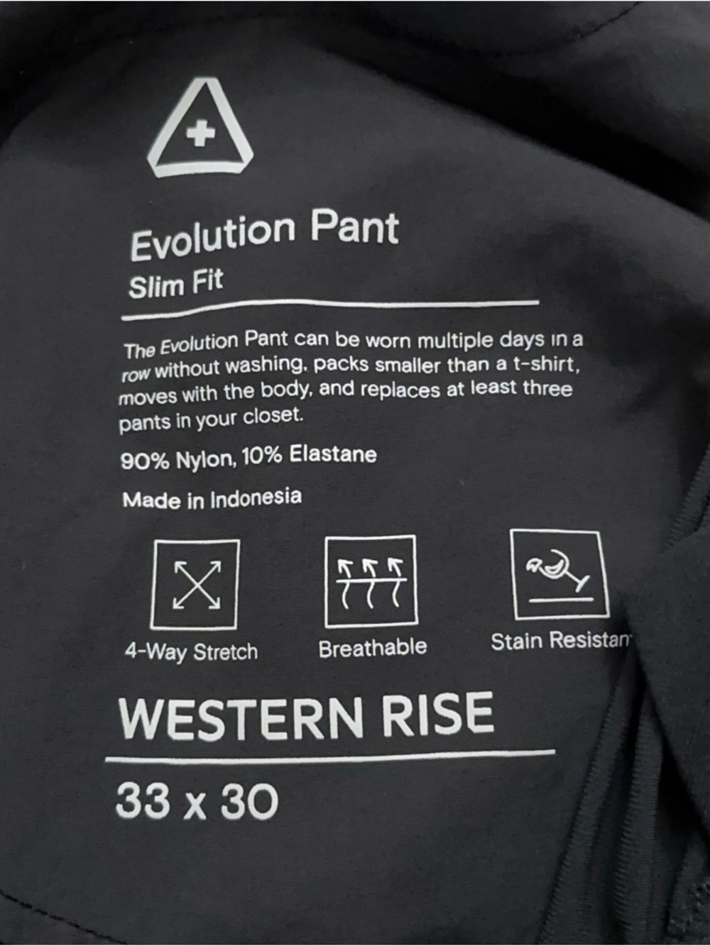 Western Rise Evolution Pants Mens Size 33x30 Slim Fit Stretch Charcoal Gray - Picture 6 of 6